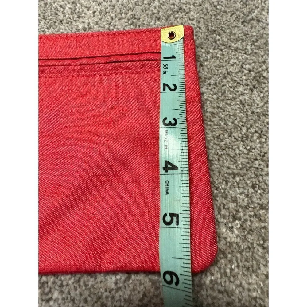 Clarins cosmetic make up bag with additional zip pocket